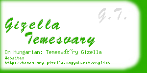 gizella temesvary business card